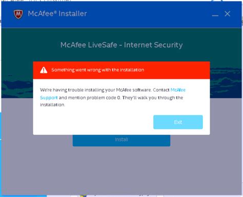 mcafee installer not working|unable to install McAfee Antivirus .